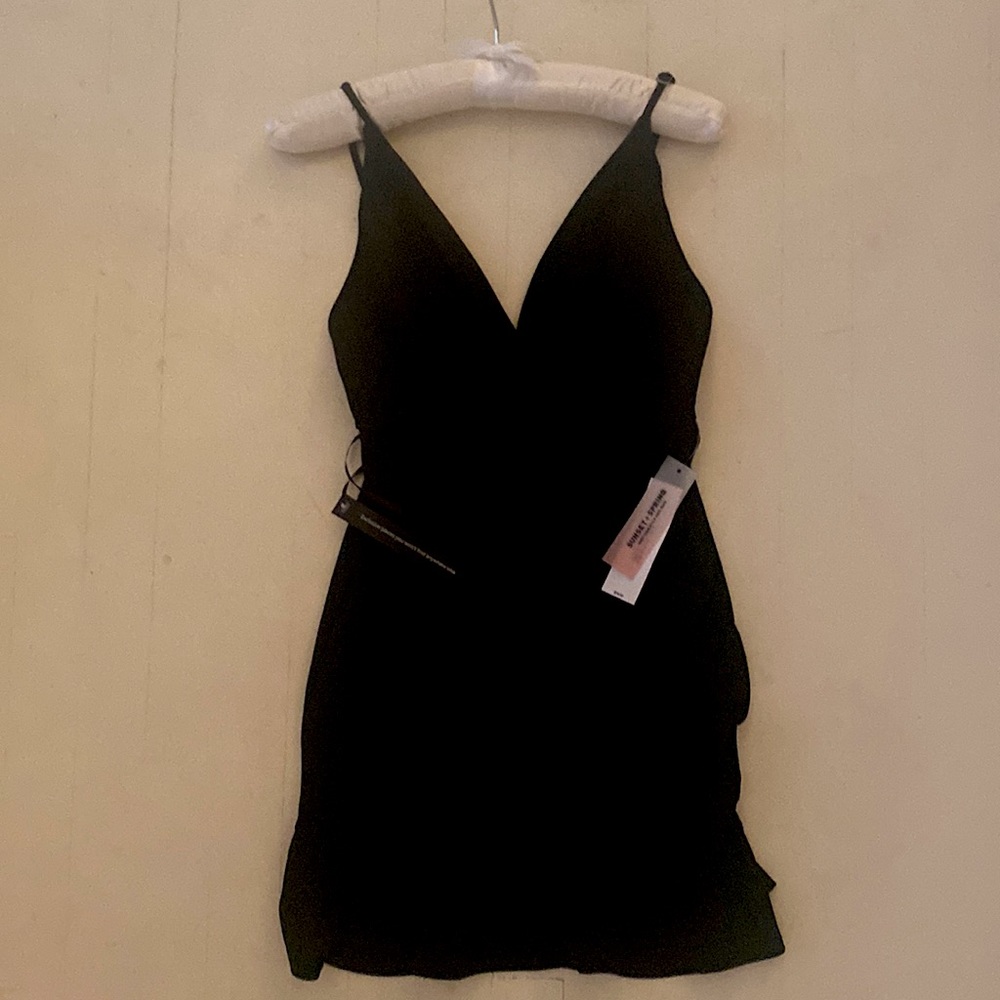 Bloomingdale’s Sunset + Spring Black Dress with straps
